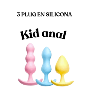 Kid 3 piezas de plug anal