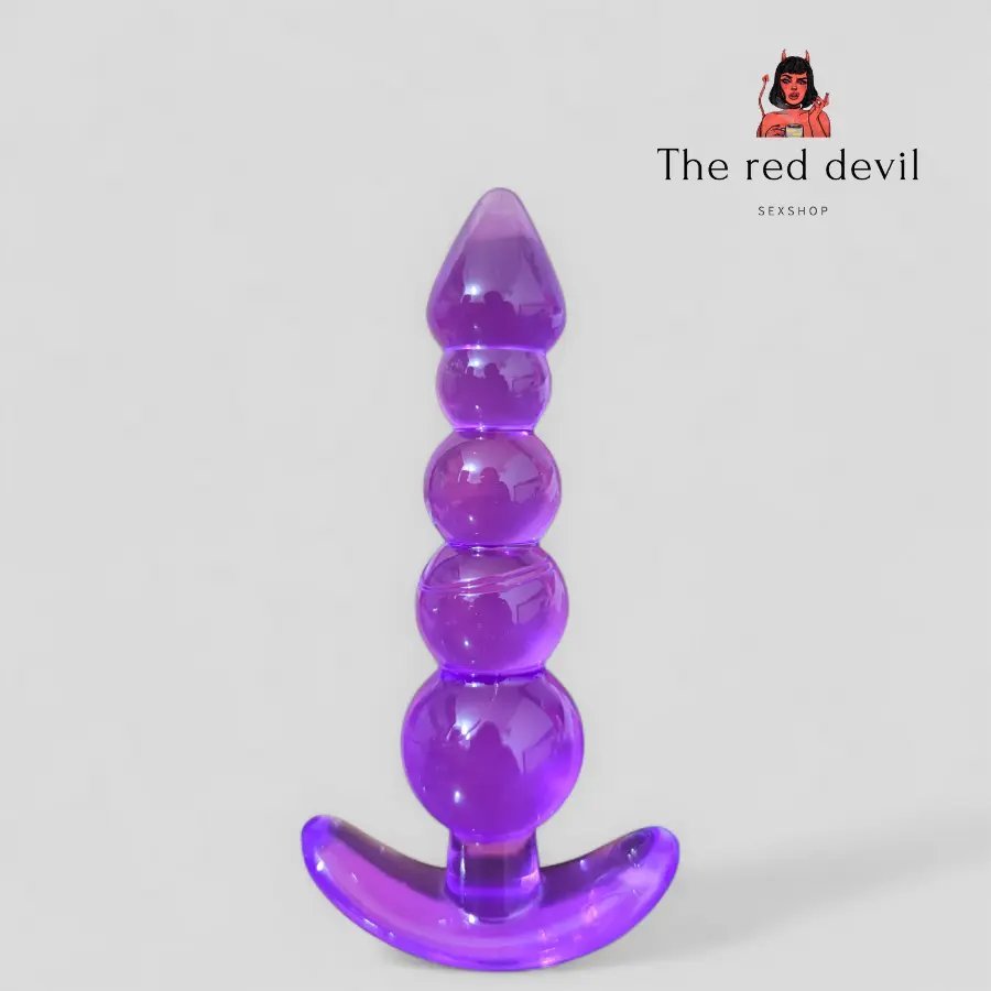 Plug anal silicona morada talla S