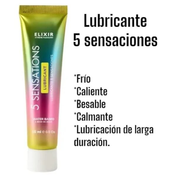 Lubricante 5 sensaciones sabor sandia