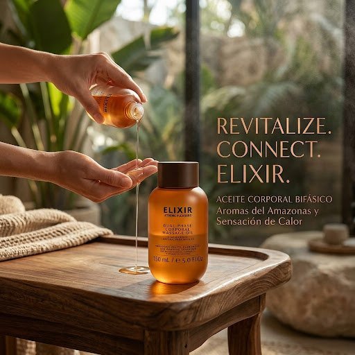Aceite corporal Dual-Phase Corporal Massage Oil. Elixir